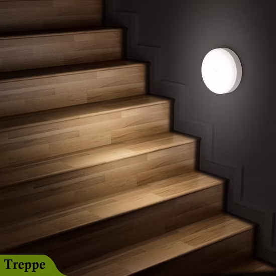 3AA Battery Smart LED Motion Sensor Night Light with Hook
