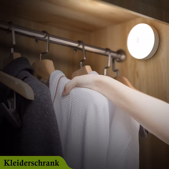 Luz noturna com sensor de movimento LED inteligente com bateria 3AA com gancho